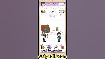 Brain Test 2 Smith and Joe Part 2 Level 1 Dracula managed to escape from the toilet