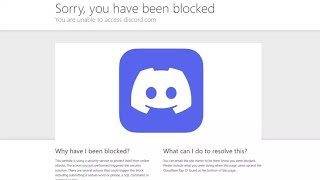 discord down | Sorry, you have been blocked