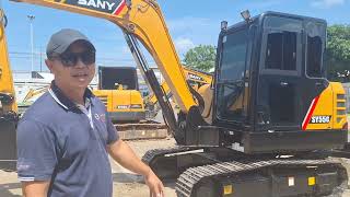 รีวิว รถขุดมือสองสภาพมือหนึ่ง.SANY SY55C ที.ซี.ซี นวนคร  ดาวน์ได้ผ่อนได้ excavator