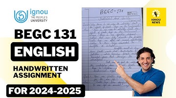 BEGC 131 Solved assignment 2024-2025 | BEGC 131 solved handwritten assignment in English 2024-2025