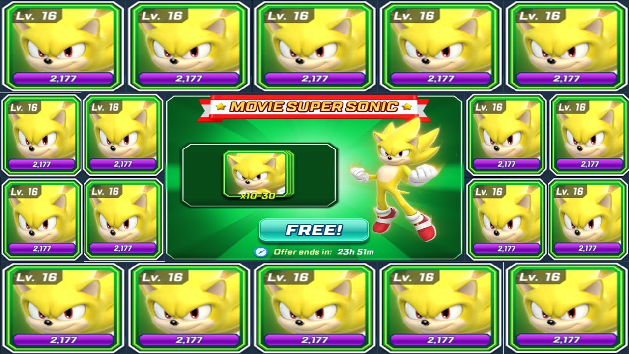 Playing as Movie Super Sonic - Sonic Forces Speed Battle (android, ios) Gameplay