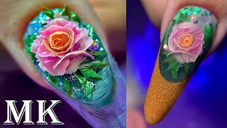 : 3D Art     !Batik nails flowers.wow nail art tutorial