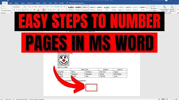 How to Add Page Number in MS Word