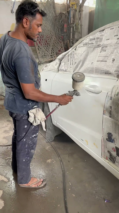 Hyundai i10 Grand Door And Fender Painting #automobile #scorpio #carcare7896