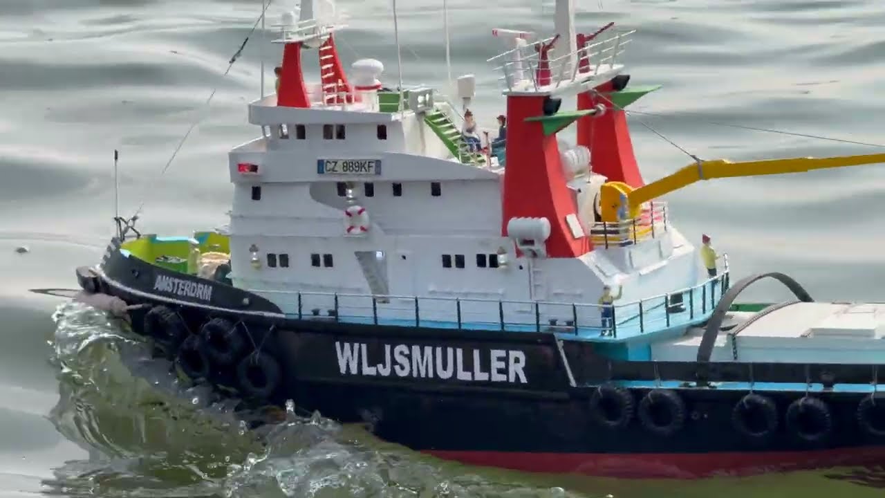 RC boat | RC Power Boat! (Gasoline) | 1/50 Tugboat | 1/32 Marie Felling Test Drive