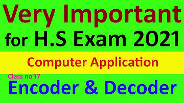 Very Important for H.S Exam 2021 Encoder & Decoder circuit in bengali || WBCHSE Class XII Computer