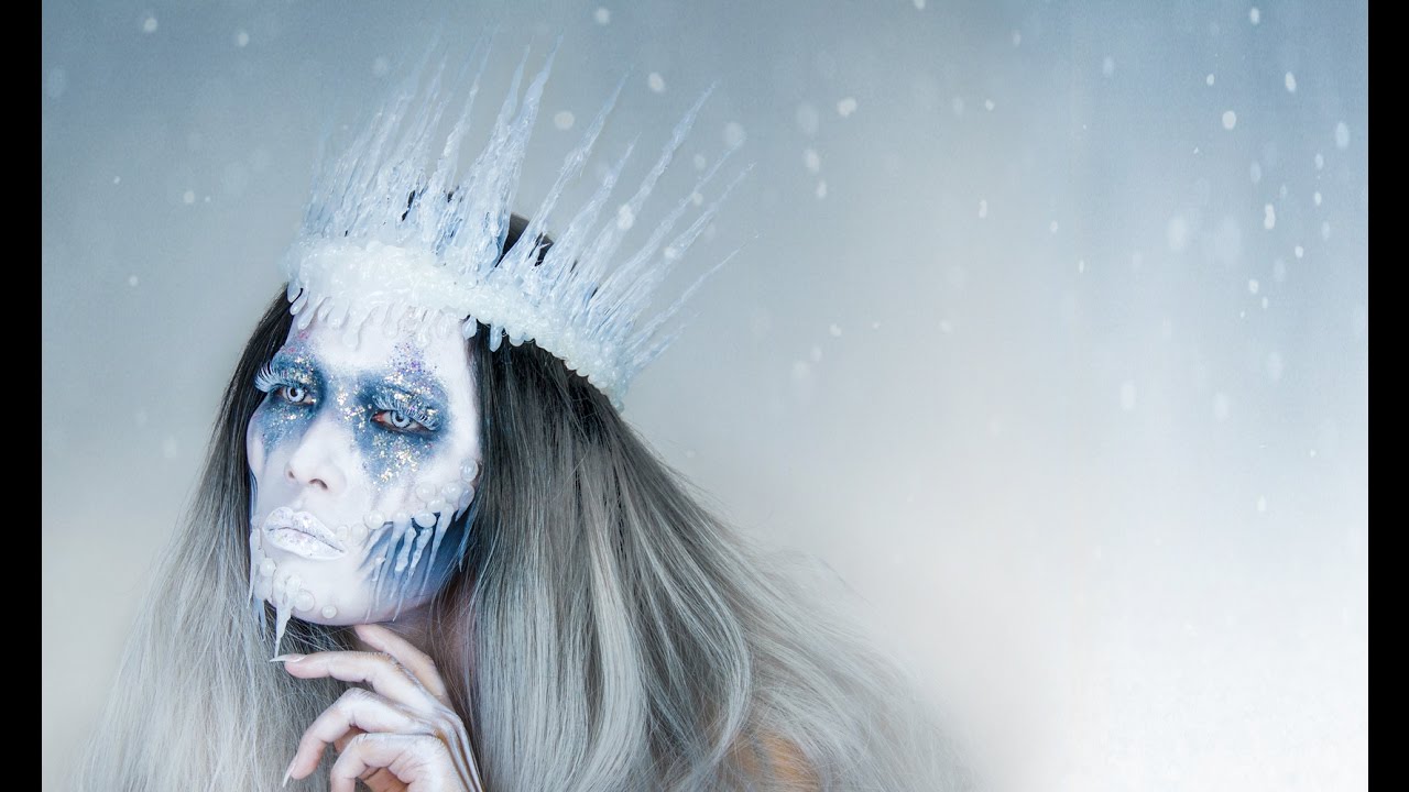 6. "Halloween Makeup: Blue Hair and Ice Queen" - wide 7