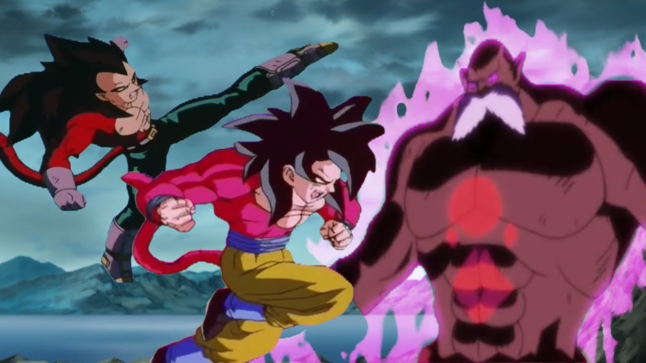 SSJ4孫悟空＆SSJ4ベジータVSトッポ - YouTube