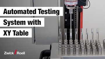 Automated testing system with xy table