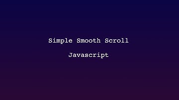Smooth Scroll | Momentum Scrolling | Vanilla Javascript