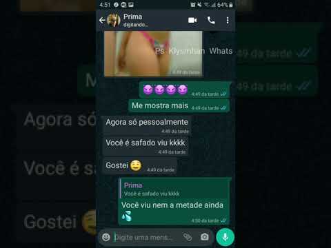 Minha prima mandou uma foto especial pra mim 😈 Conversa de whatsapp