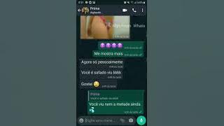 Minha prima mandou uma foto especial pra mim 😈 Conversa de whatsapp