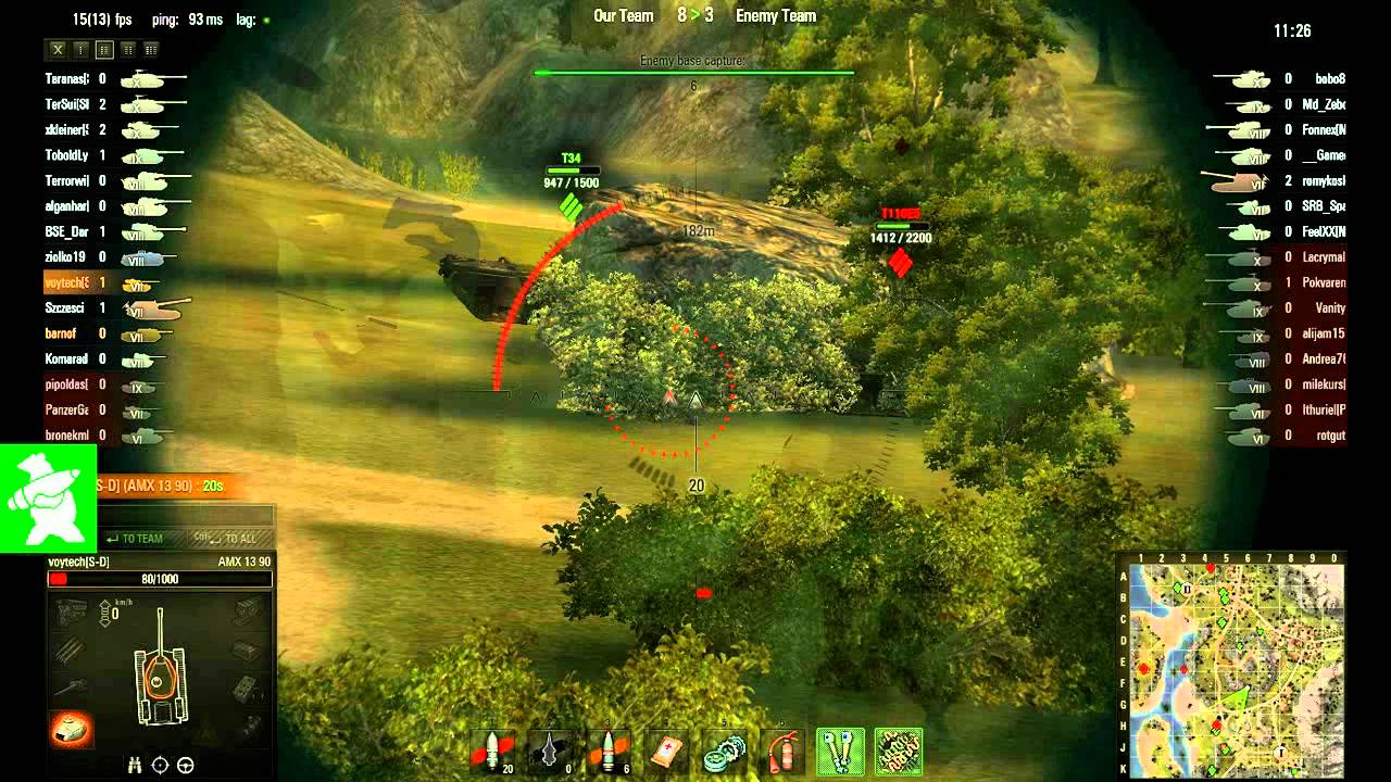 minesweeper game rules WoT 0.7.2 - AMX 13 90 - Mines - Sniper & 2xT10 killed - Never give up part 1 (HD)