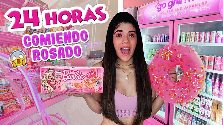 24 HORAS COMIENDO ROSADO en BODEGONES | Ana Vallee