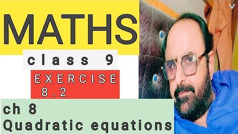 Exercise 8.1 unit 8 Quadratic equations class 9 new mathematics book Sindh board | chapter 8 Q 01