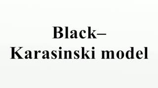 Black–Karasinski model