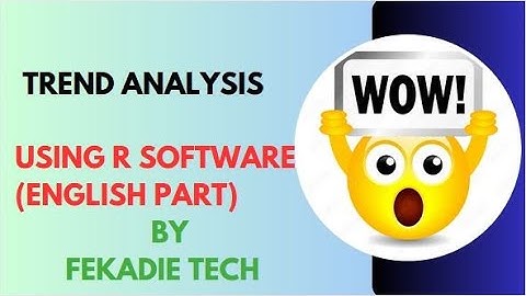 R Software: Mann Kendall and Sen