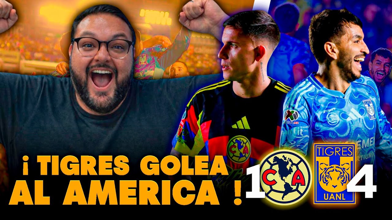 América 1-4 Tigres | ¡Goleamos al América! ¡Doblete de Brunetta! ¡Gol de Ángel Correa! 