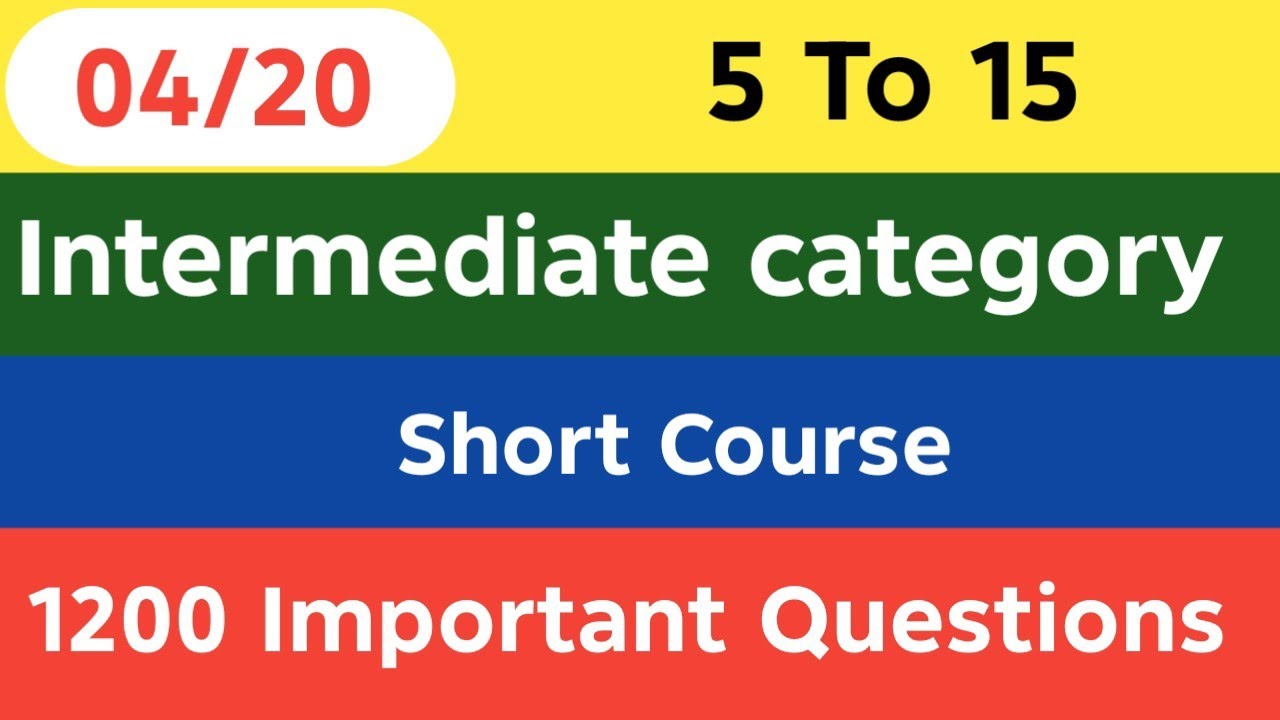 Intermediate Category Lecture 04 | Notes 5 to 15 | Haider Sindhi Academy