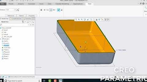 HỌC CREO . LÀM QUEN VỚI LỆNH REVOLVE ,ROUND, CHAMFER,.. TRONG CREO 5.0.