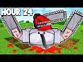 I Survived 24 Hours as CHAINSAW MAN in Minecraft