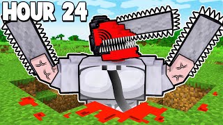 I Survived 24 Hours as CHAINSAW MAN in Minecraft