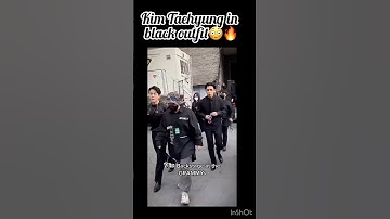 Kim Taehyung in black outfit😳🔥 #trending #v #bts #new #shorts
