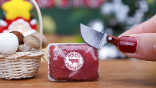 Perfect Miniature Christmas Beef Wellington   ASMR Cooking Mini Food