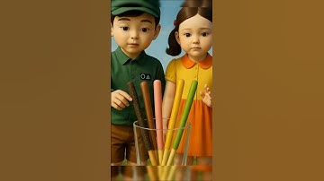 Squid Game Doll ASMR Stick Chocolate🍭#squidgame #squidgame2 #ai #asmr