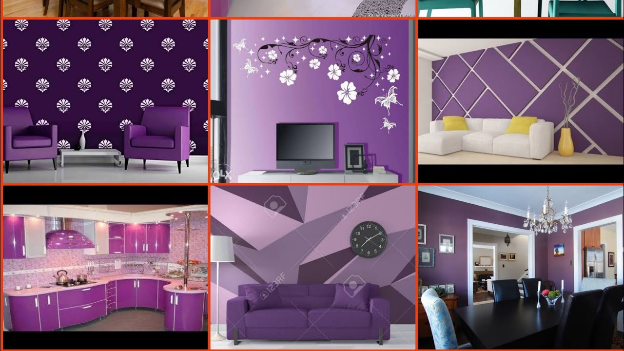 Purple Color & Design Inspiration  Purple walls, Bedroom paint colors, Purple  paint colors