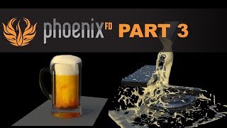 Phoenix FD tutorial. Simulation of water, milk, beer and coffee. Render on V-Ray.Cloud.