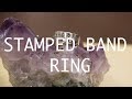 Sterling Silver Stamped Band ring