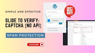 How to Add ‘Slide to Verify’ Security Captcha on Login and Registration form | Spam Protection