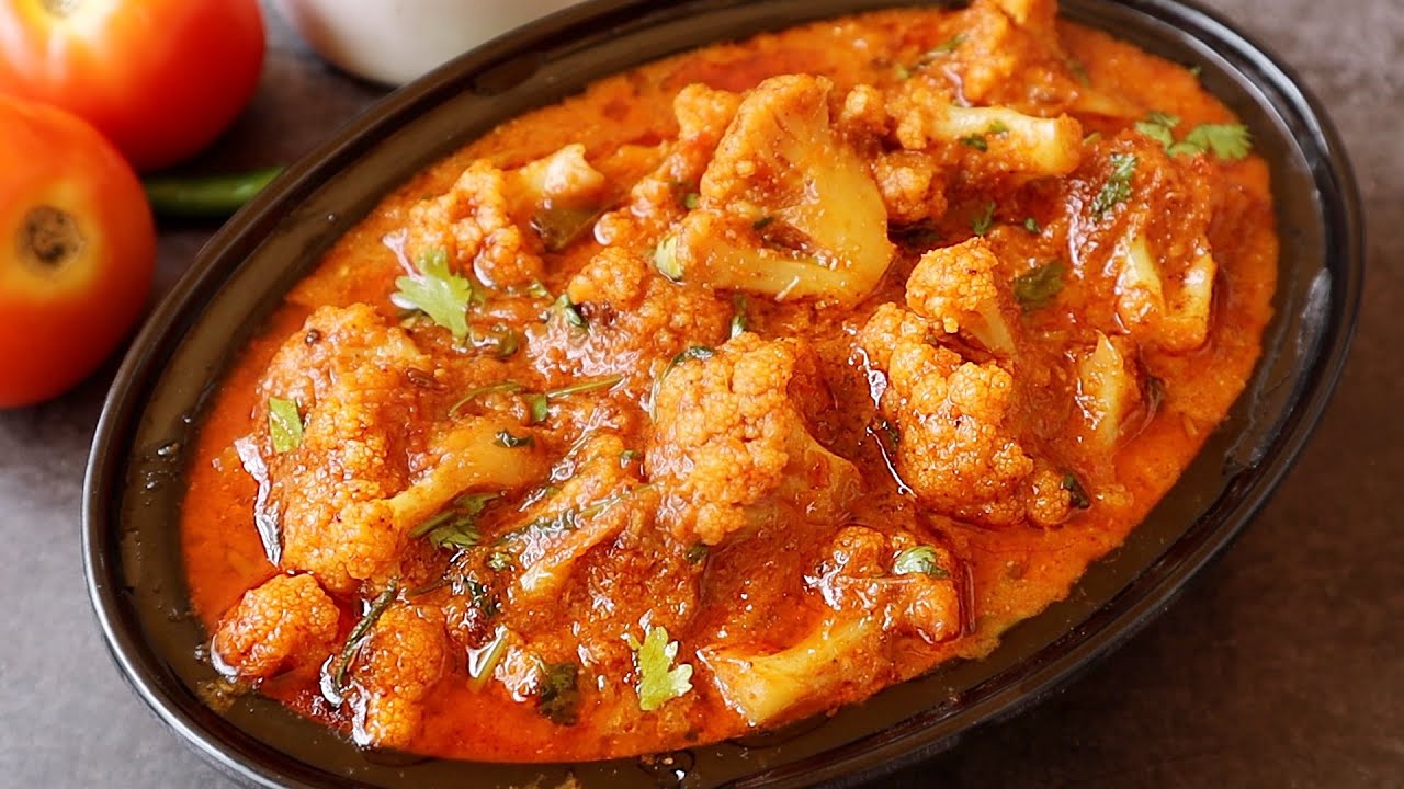 Andhra style tomato cauliflower koora