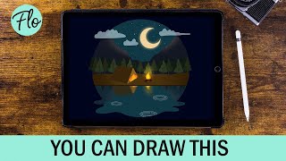 You Can Draw This LANDSCAPE in PROCREATE