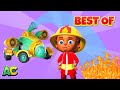 The Best of FIREFIGHTER Cartoons - cartoons for kids with trucks & animals