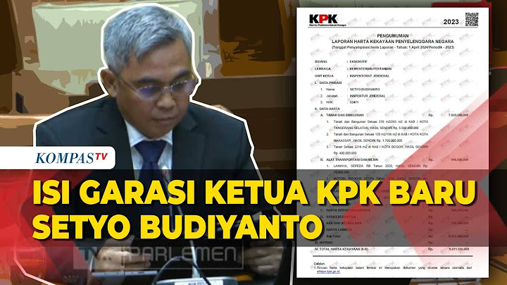 Intip Harta dan Garasi Ketua KPK Baru Setyo Budiyanto