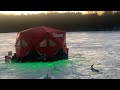 Overnight Camping and Ice Fishing Trip with Underwater Footage!