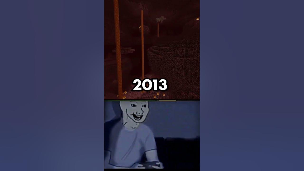 Minecraft Nostalgia 2023 vs 2013 #shorts Minecraft Nostalgia 2023 vs 2013 #shorts