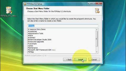 PSPdisp v0.2 setup on Vista