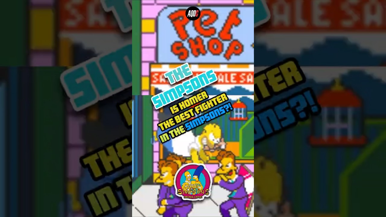 Is Homer the best fighter in TheSimpsons #retrogaming #gaming #thesimpsons #arcade #fighting #konami
