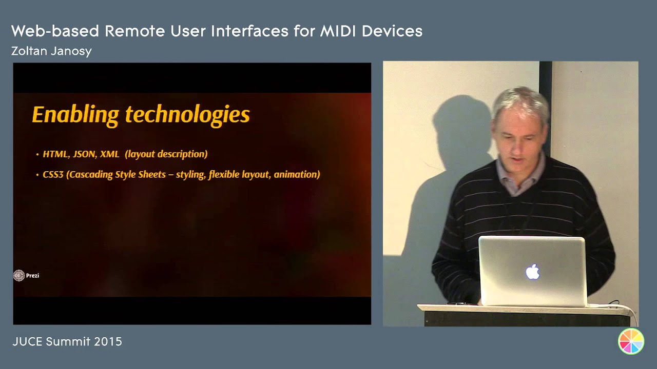 Web-based Remoter UI for MIDI Devices, Zoltán Jánosy, JUCE Summit 2015