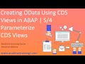 CDS view with param | Create ABAP CDS Views in S/4HANA and Expose OData | CDS with parameters odata