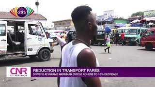 Drivers at Kwame Nkrumah circle adhere to 10% reduction in Transport fares | Citi Newsroom