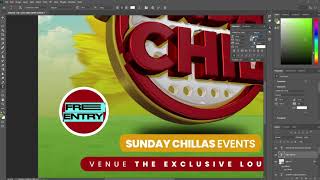 Simple Event Poster Designing | Learn Adobe Photoshop & Cinema 4D