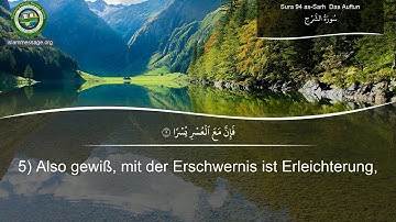 سورة 94. الشرح (ترجمة باللغة الألمانية) | مشاري بن راشد العفاسي