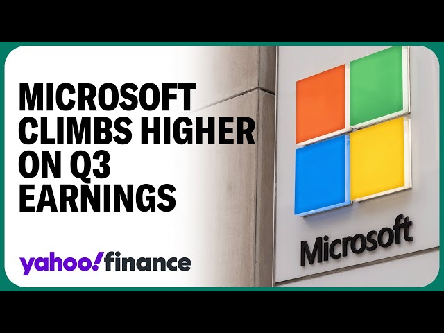 Microsoft stock climbs higher on Q3 earnings, cloud revenue