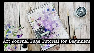 Art Journal Page Step-by-Step Tutorial for Beginners 🎨