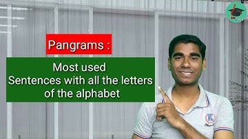 Sentences with every letter of the alphabet : Pangrams