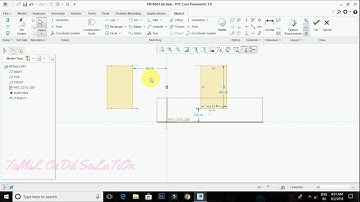 Creo 3.0 Sketch Edit Modify, Mirror, Divide Tutorial -- Tamil